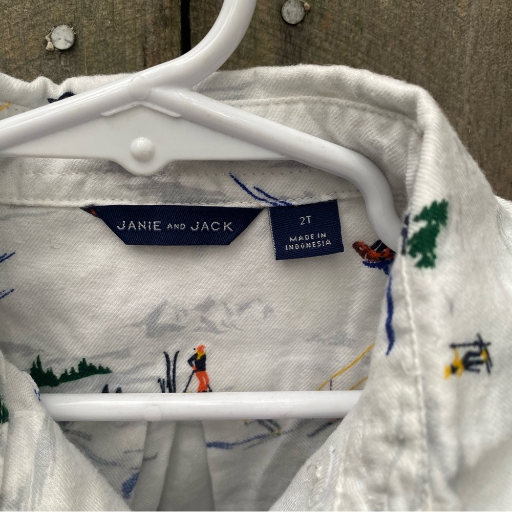 Janie and Jack Ski Brushed Twill‎ Shirt 2T - Picture 3 of 5
